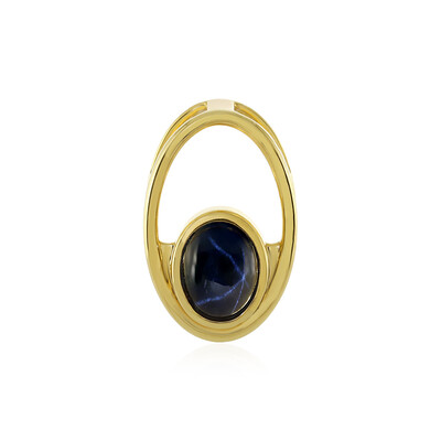 Blauer Stern-Saphir-Silberanhänger (MONOSONO COLLECTION)