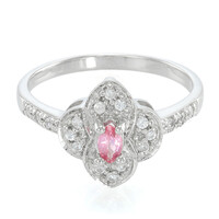 Padparadscha-Saphir-Silberring