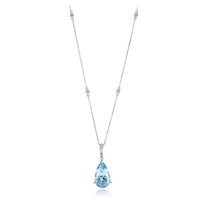 AAA-Brasilianischer Aquamarin-Goldhalskette (AMAYANI)