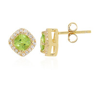 Peridot-Silberohrringe