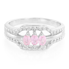 Pinkfarbener Ceylon-Saphir-Silberring