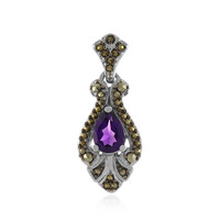 Sambia-Amethyst-Silberanhänger