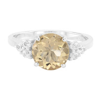 Champagner-Quarz-Silberring
