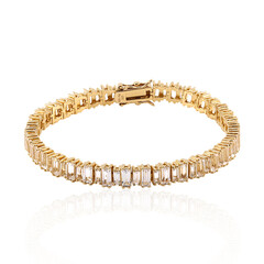 Weißer Topas-Silberarmband