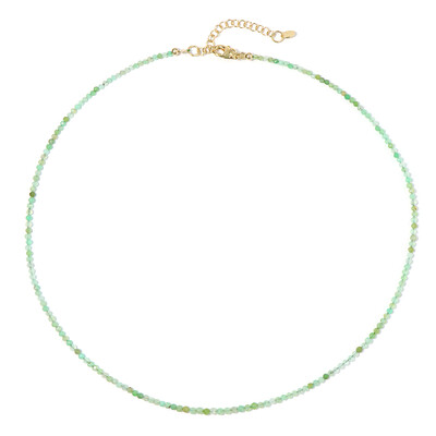 Chrysopras-Silberhalskette