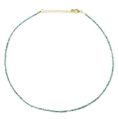 Blauer Diamant-Silberhalskette