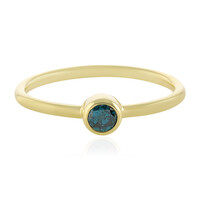 Blauer Brillant-Goldring