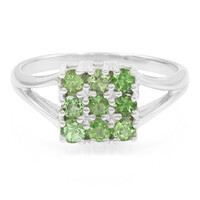 Merelani-Mint-Granat-Silberring