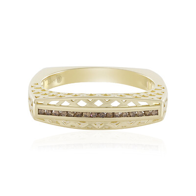 I2 Champagner-Diamant-Goldring (Ornaments by de Melo)