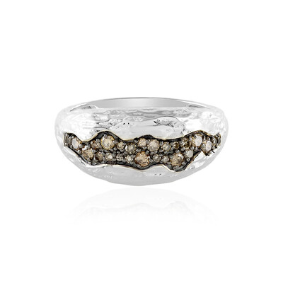 I2 Champagner-Diamant-Silberring (de Melo)