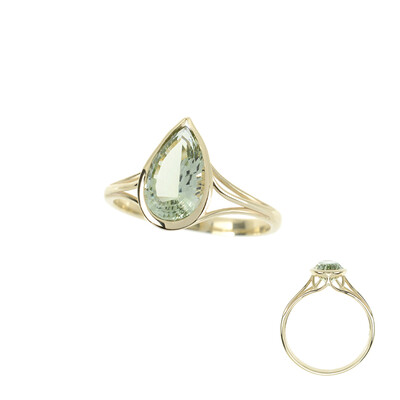 Grüner Amethyst-Goldring (dagen)