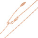 Silber-Singapur-Kette - 2,19 g - 60 cm - rosévergoldet