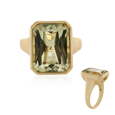 Kanariengelber Kunzit-Goldring