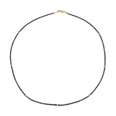 Schwarzer Diamant-Goldhalskette