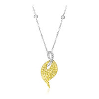 Gelber SI2 Brillant-Goldhalskette (CIRARI)