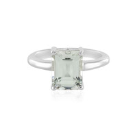 Grüner Amethyst-Silberring
