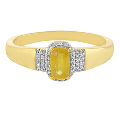 Gelber Madagaskar-Saphir-Silberring