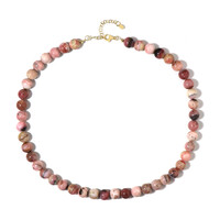 Pinkfarbener Opal-Silberhalskette