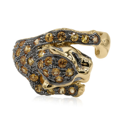 Oranger Saphir-Goldring