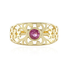 Pinkfarbener Madagaskar-Saphir-Silberring