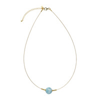 Larimar-Silberhalskette