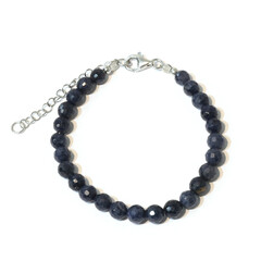 Blauer Saphir-Silberarmband