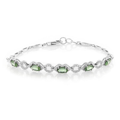 Chrom-Apatit-Silberarmband