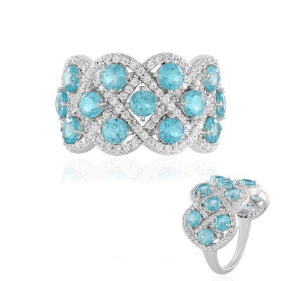 Blauer Apatit-Silberring