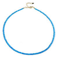 Äthiopischer Blauer Opal-Silberhalskette