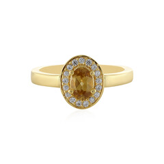 Champagner-Zirkon-Silberring