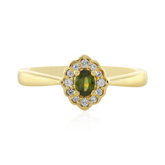 Grüner Ceylon-Zirkon-Silberring