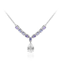 Weißer Topas-Silbercollier