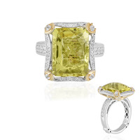 Ouro Verde-Quarz-Silberring (Dallas Prince Designs)