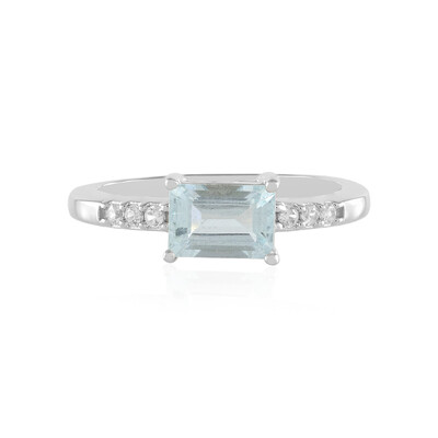 Brasilianischer Aquamarin-Silberring