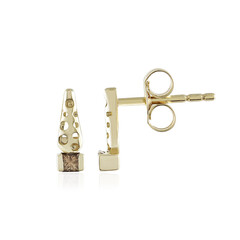 I2 Champagner-Diamant-Goldohrringe (Ornaments by de Melo)