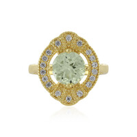 Grüner Amethyst-Silberring