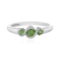 Russischer Demantoid-Silberring