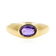 Nicht erhitzter Purpurfarbener Ceylon-Saphir-Goldring
