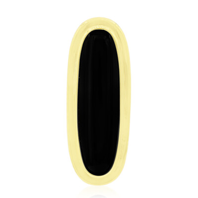 Schwarzer Onyx-Silberanhänger (MONOSONO COLLECTION)