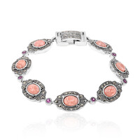 Rhodochrosit-Silberarmband (Annette classic)
