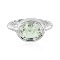 Grüner Amethyst-Silberring