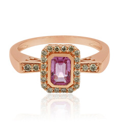Pinkfarbener Saphir-Goldring