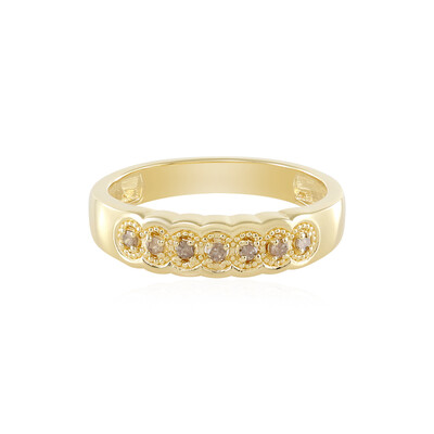I3 Schokoladen-Diamant-Silberring