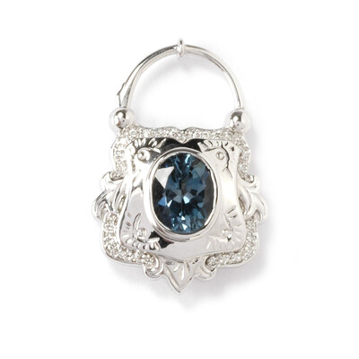 Londonblauer Topas-Goldanhänger (Dallas Prince Designs)