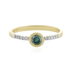 Himmelblauer I4 Brillant-Goldring