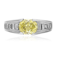 Gelber SI2 Diamant-Platinring (CIRARI)