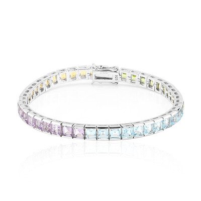 Edelstein-Silberarmband
