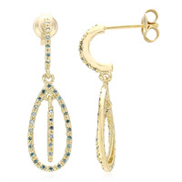 Fancy-Diamant-Silberohrringe
