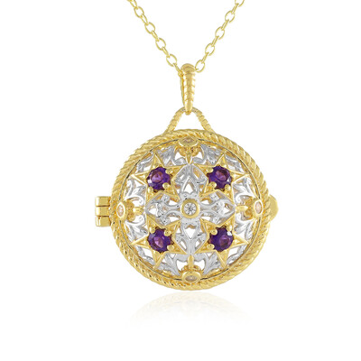 Amethyst-Silberhalskette (Gems en Vogue)