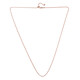 Silber-Kordelkette - 61 cm - 3 g - rosévergoldet